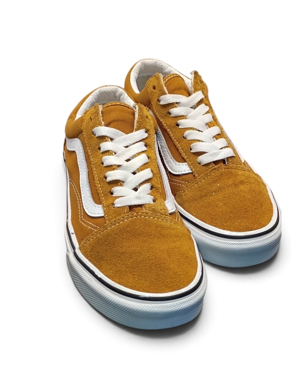 womens Kids Old Skool Suede Sneakers in Mustard
